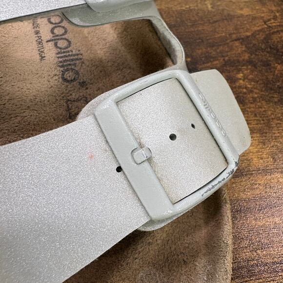 Birkenstock Papillio Womens Size 7 EU 38 Narrow Arizona Sandals Metallic Mineral - Picture 6 of 16